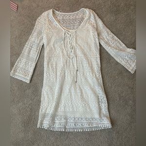 White lace summer dress